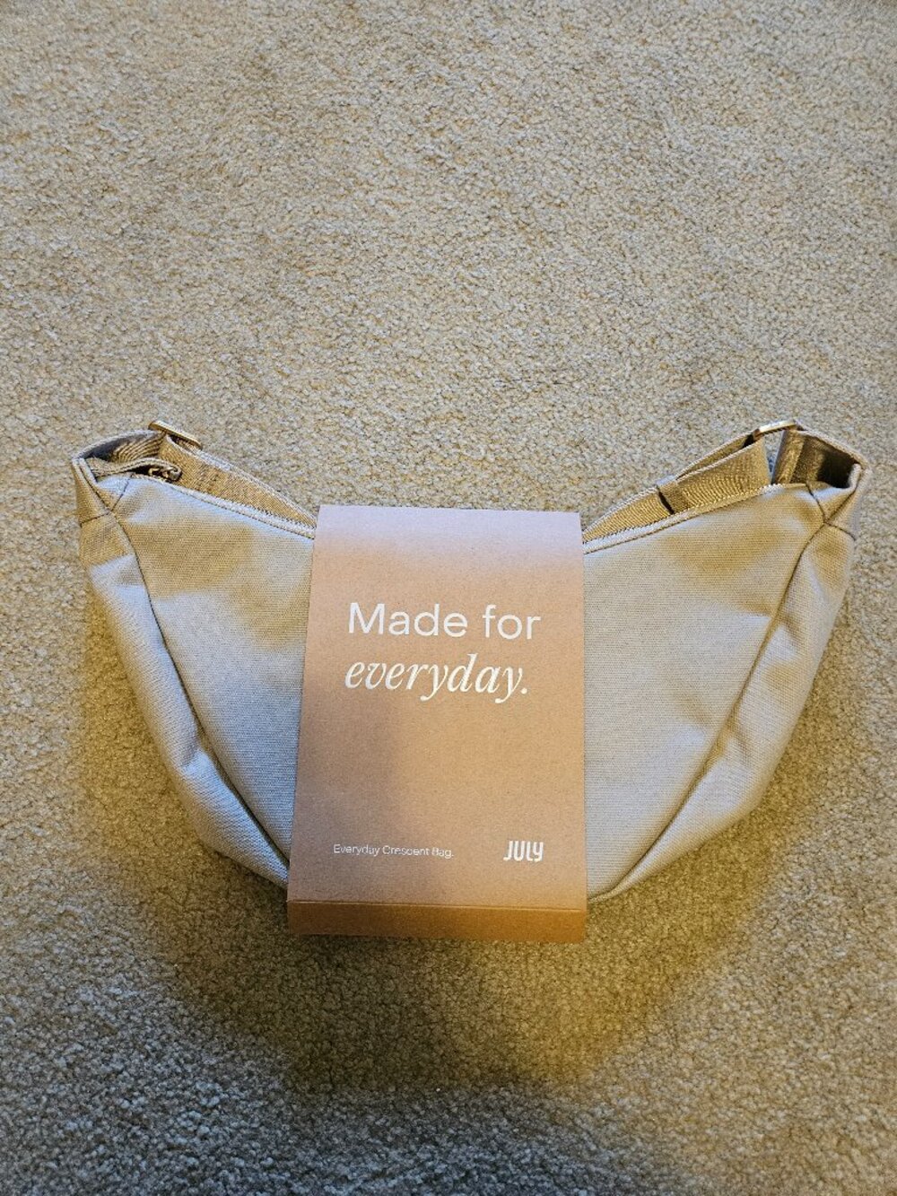 July Everyday Crescent Canvas Crossbody Sling Bag Minimalist Travel (NEW)
